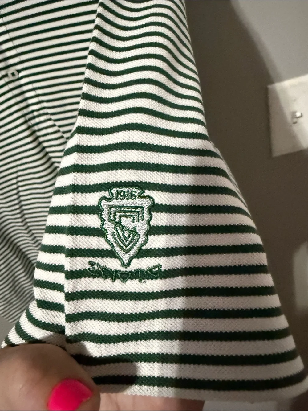 Ralph Lauren Golf Men’s Green & White Striped Polo